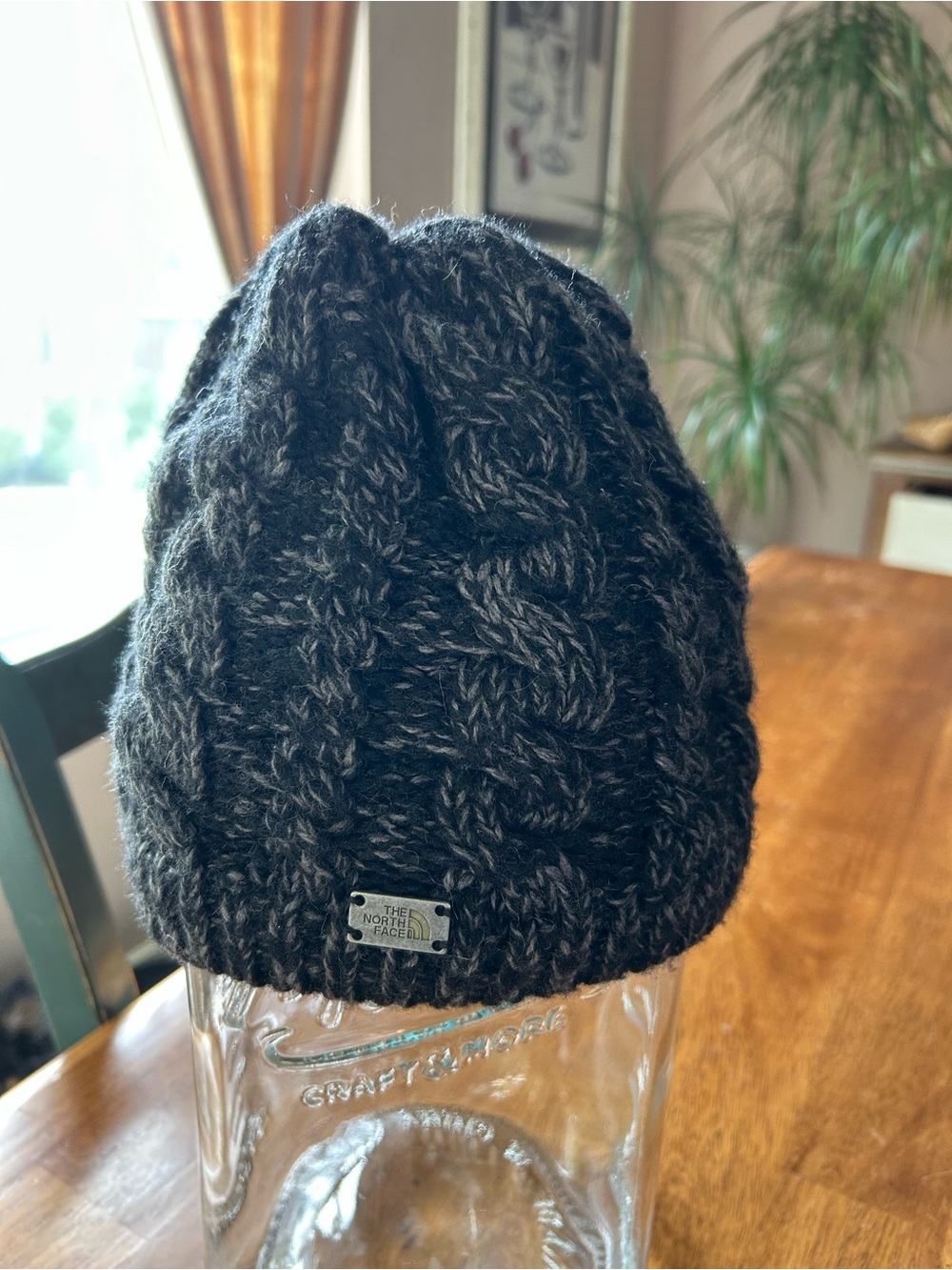 The North Face Wool-Blend Fleece-Lined Chunky Cable-Knit Beanie One Size Unisex
